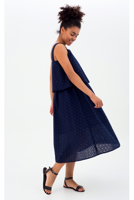 Cарафан для кормящих и беременных, цвет темно-синий