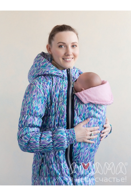 Слингокуртка демисезонная Айта 3в1, лунные тюльпаны