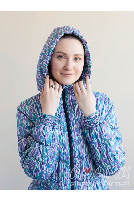 Слингокуртка демисезонная Айта 3в1, лунные тюльпаны