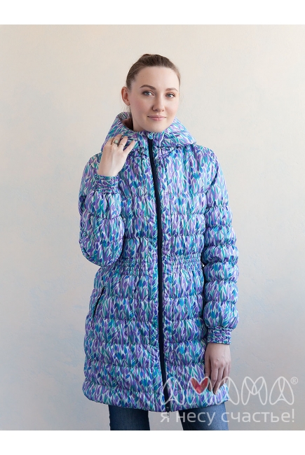 Слингокуртка демисезонная Айта 3в1, лунные тюльпаны