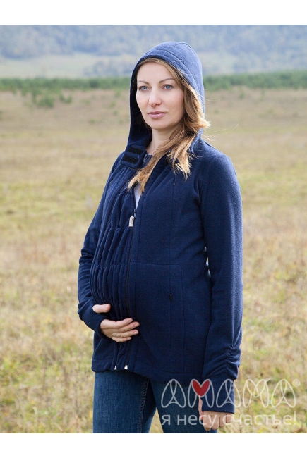 Слингокуртка флисовая Эркелей 3в1, темно-синий