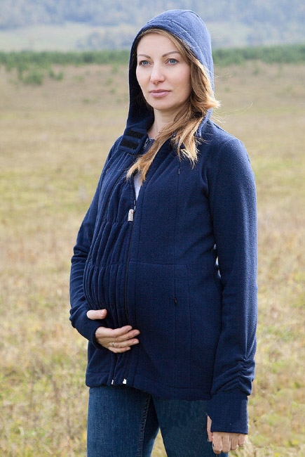 Слингокуртка флисовая Эркелей 3в1, темно-синий