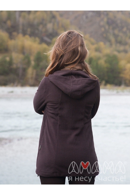 Слингокуртка флисовая Эркелей 3в1,шоколадная