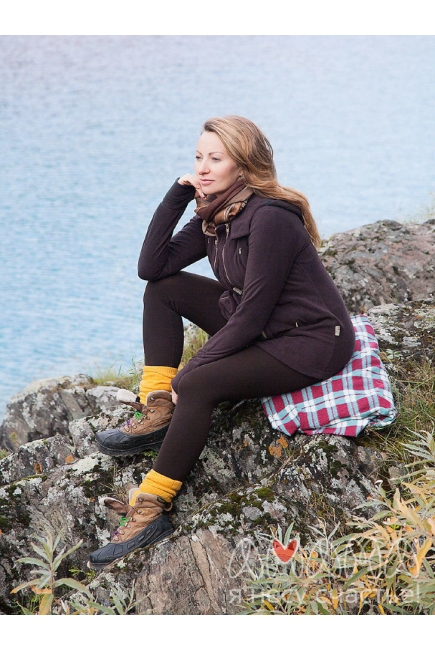 Слингокуртка флисовая Эркелей 3в1,шоколадная