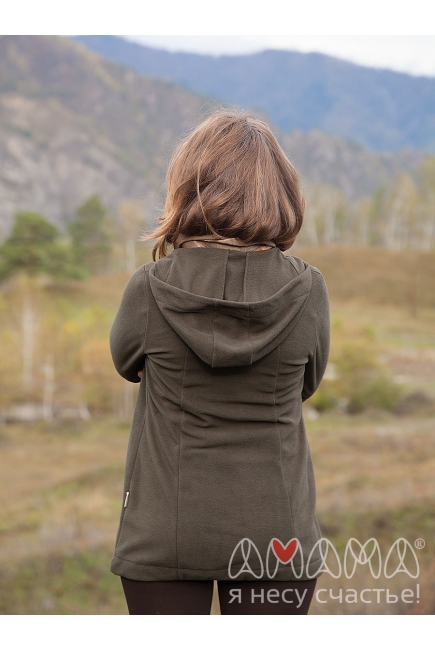 Слингокуртка флисовая Эркелей 3в1, темно-оливковый