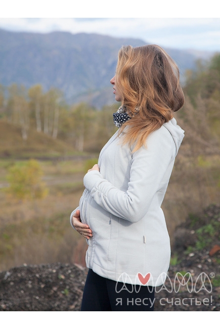 Слингокуртка флисовая Эркелей 3в1,жемчужная