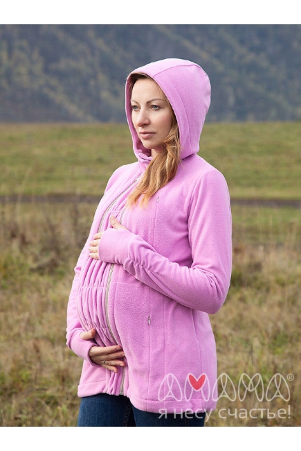 Слингокуртка флисовая Эркелей 3в1, розовый вереск