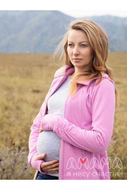 Слингокуртка флисовая Эркелей 3в1, розовый вереск