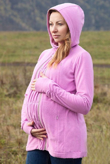 Слингокуртка флисовая Эркелей 3в1, розовый вереск