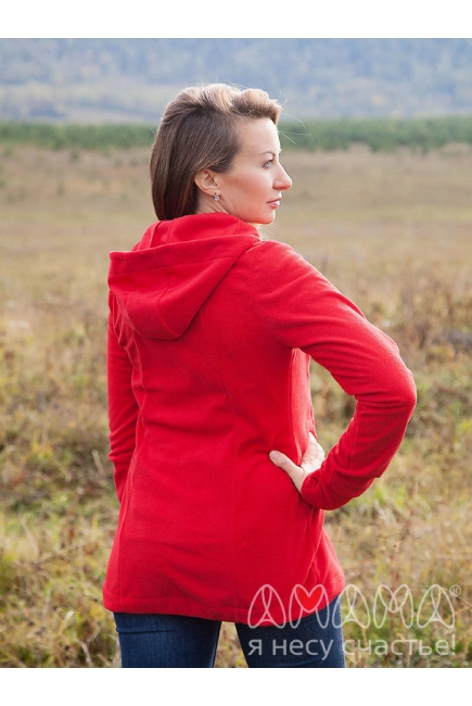 Слингокуртка флисовая Эркелей 3в1, красный