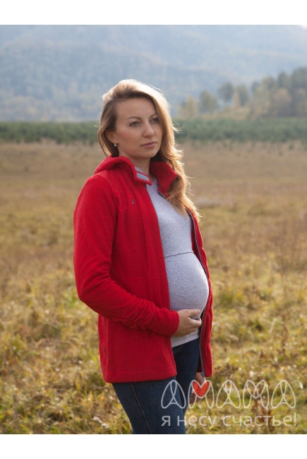 Слингокуртка флисовая Эркелей 3в1, красный