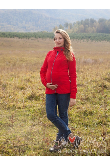 Слингокуртка флисовая Эркелей 3в1, красный