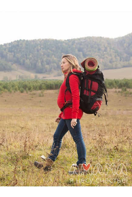 Слингокуртка флисовая Эркелей 3в1, красный