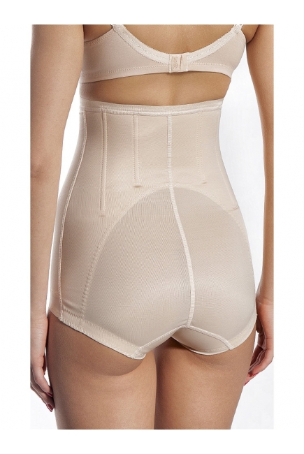 Бандаж трусы послеродовой высокий с косточками (корсет), бежевый