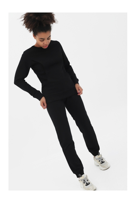 Костюм для кормящих и беременных из футера, цвет черный