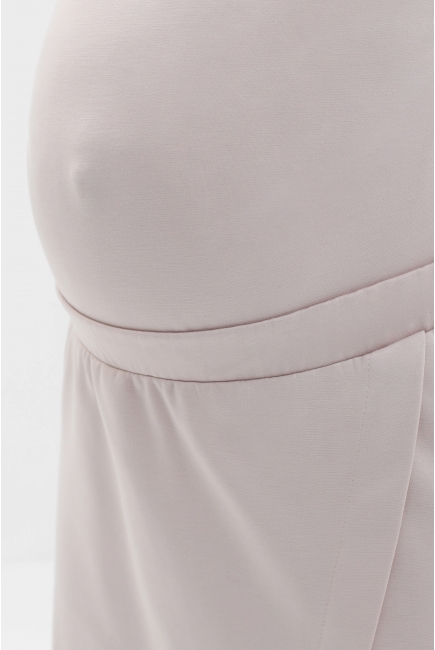 Костюм для беременных и кормящих утепленный джемпер + юбка, пудровый