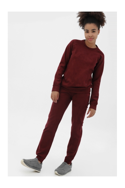 Костюм для кормящих и беременных замшевый, цвет бордовый