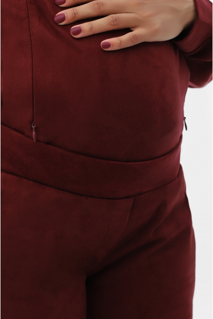 Костюм для кормящих и беременных замшевый, цвет бордовый
