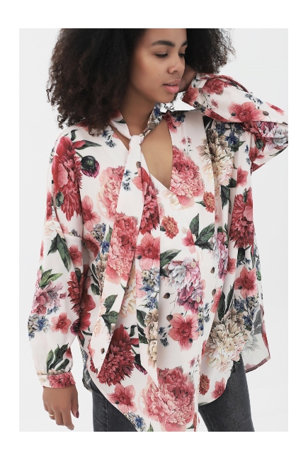 Блуза для беременных с цветочным принтом, розовая