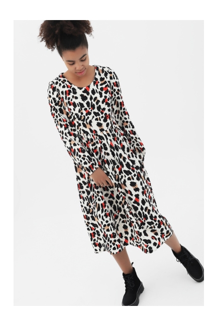 Платье для кормящих и беременных, цвет красный с черным