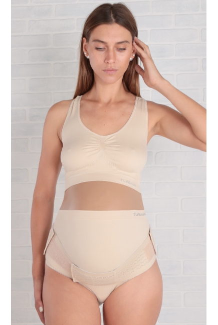 Бандаж для беременных дородовой (пояс), бежевый