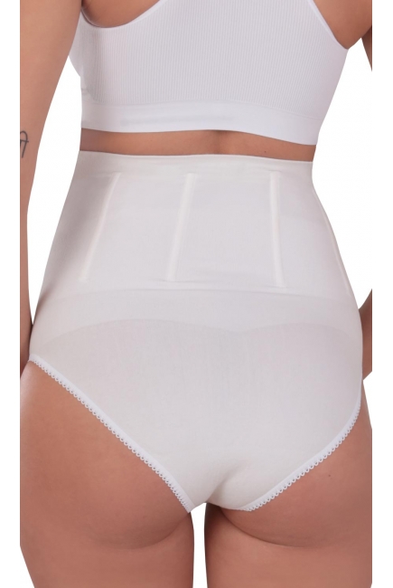 Бандаж трусы для беременных с косточками бесшовный, белый