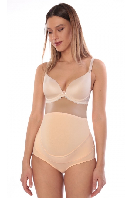 Бандаж-трусы для беременных высокий, бежевый