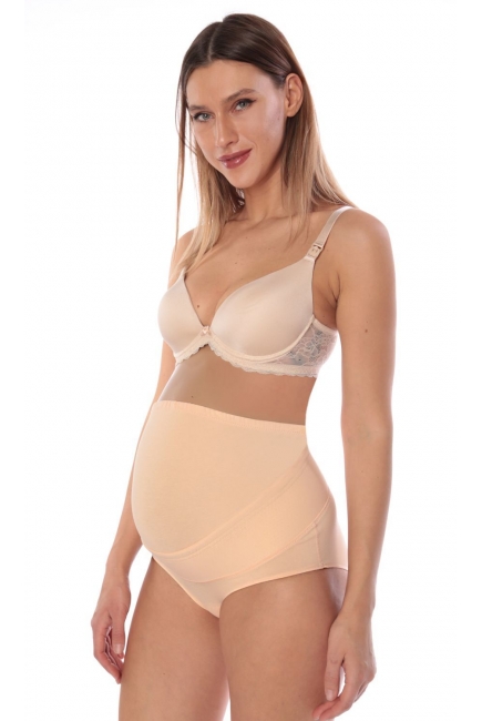 Бандаж-трусы для беременных высокий, бежевый