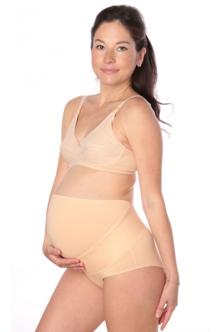 Бандаж-трусы для беременных высокий, бежевый