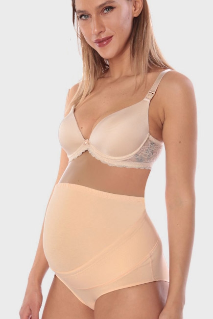 Бандаж-трусы для беременных высокий, бежевый