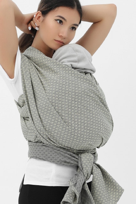 Слинг-шарф алмазного плетения YM, грэй (серый)