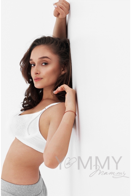 Бюстгальтер для беременных и кормления, белый