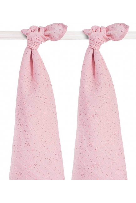 Пеленки муслиновые для новорожденных Jollein, большие, Mini Dots, Pink