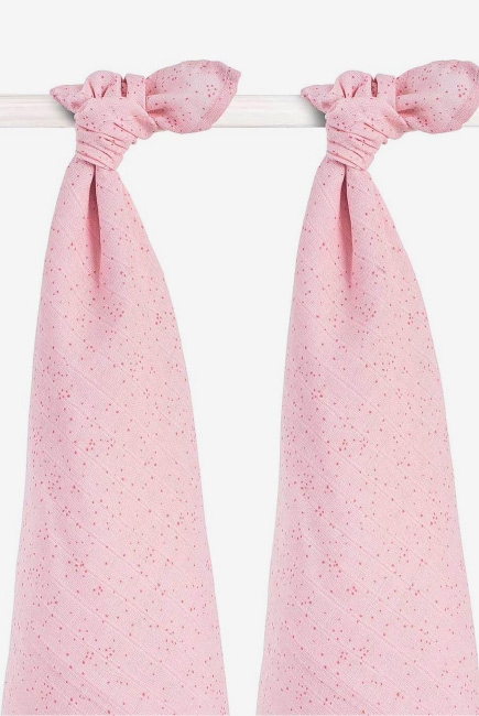Пеленки муслиновые для новорожденных Jollein, большие, Mini Dots, Pink