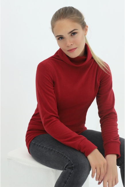 Толстовка для кормящих и беременных флисовая, цвет бордовый