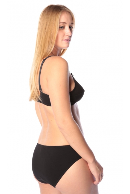 Бюстгальтер для кормления и беременных хлопковый (мягкий), черный