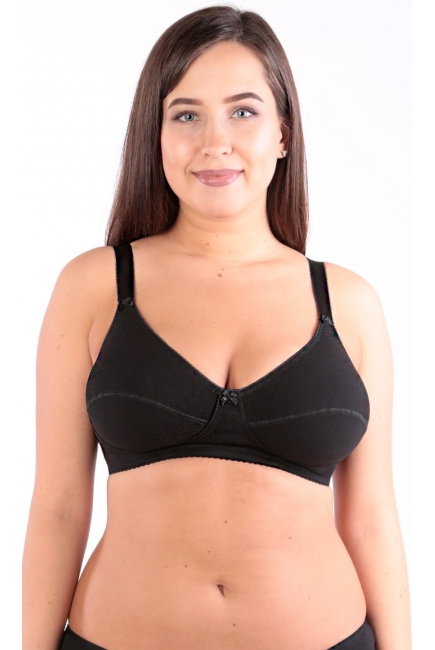 Бюстгальтер для кормления и беременных хлопковый (мягкий), черный