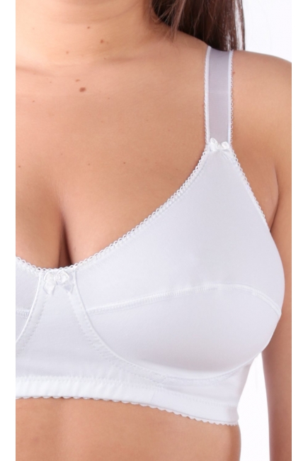Бюстгальтер для кормления и беременных хлопковый (мягкий), белый