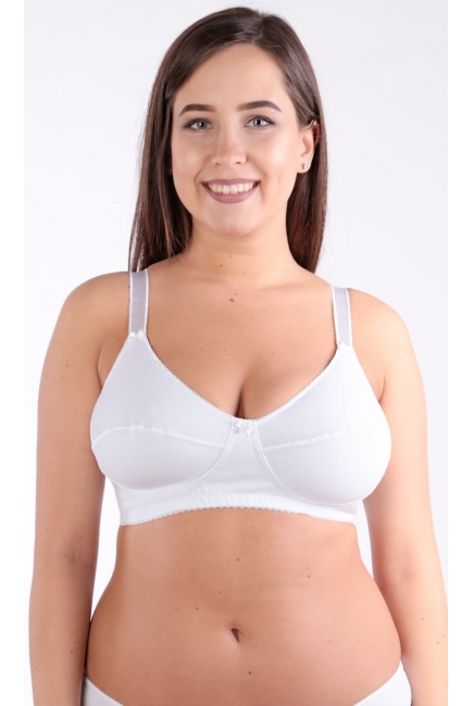 Бюстгальтер для кормления и беременных хлопковый (мягкий), белый