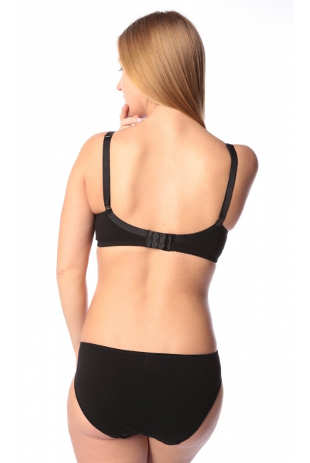 Бюстгальтер для кормления Классика (хлопковый, мягкий), черный