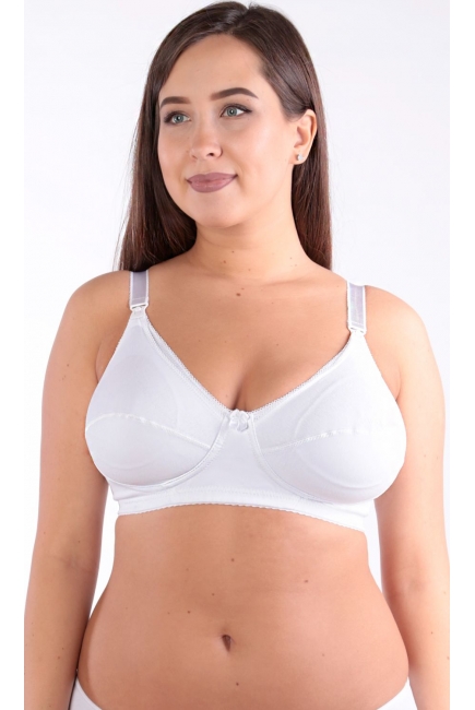 Бюстгальтер для кормления и беременности Классика (хлопковый, мягкий), белый