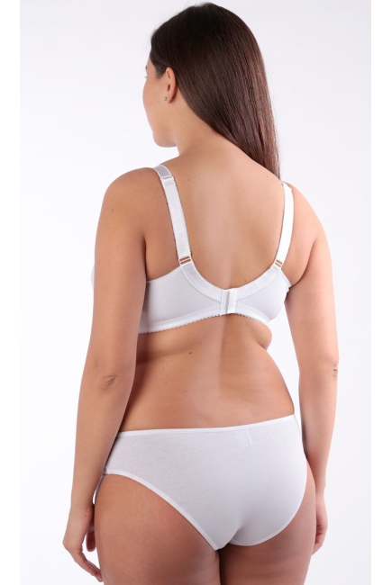 Бюстгальтер для кормления и беременности Классика (хлопковый, мягкий), белый