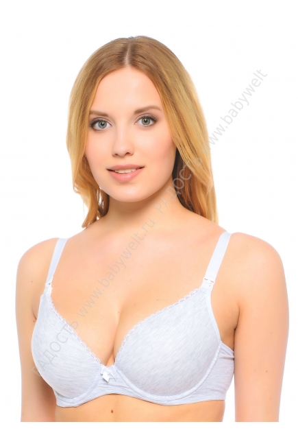 Бюстгальтер для кормления и беременных Elize, серый меланж