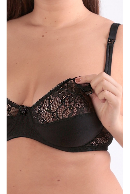 Бюстгальтер для беременных и кормления Kristy, черный