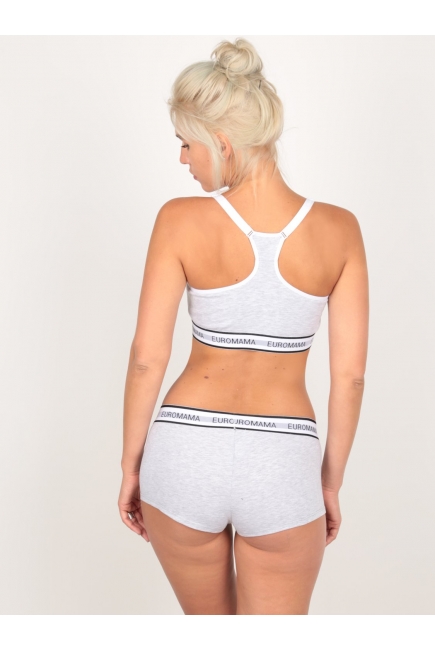 Бюстгальтер-топ для кормления и беременных Sport, серый меланж