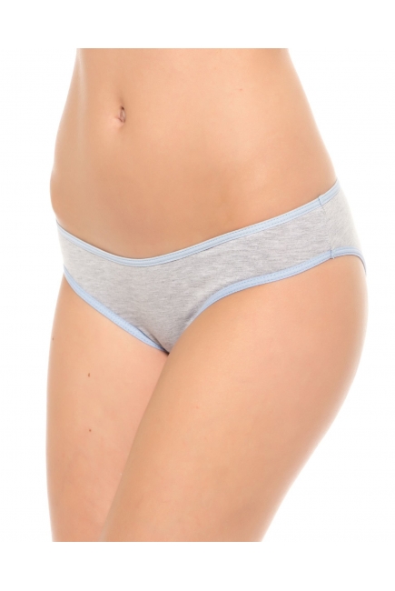 Трусы для беременных и после родов Universal (хлопок), меланж с голубой каемкой