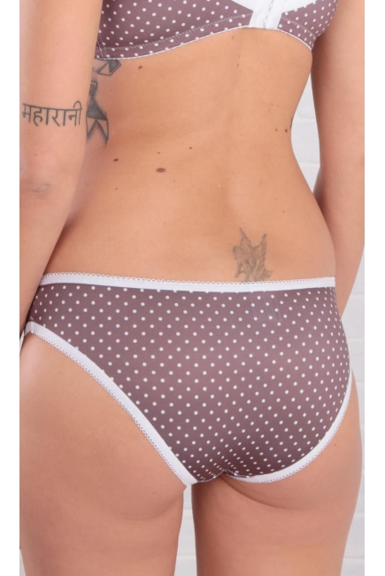 Трусы для беременных и после родов универсальные (низкие), горох/шоколад