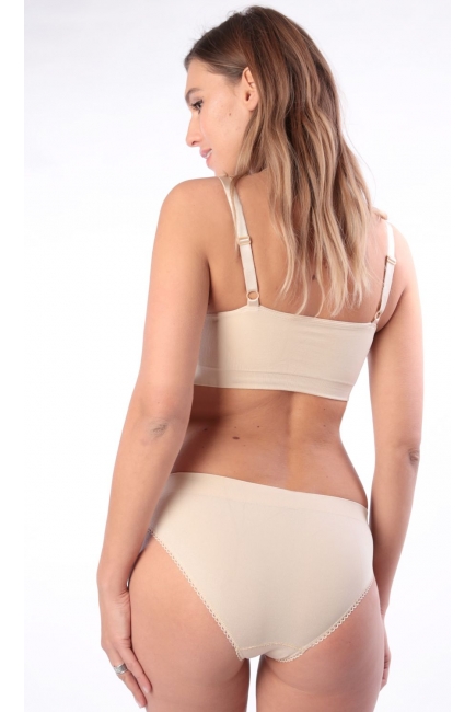 Трусы для беременных и после родов бесшовные Universal (низкие), бежевый