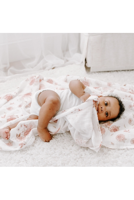 Муслиновые пеленки для новорожденных Aden&Anais, большие, набор 4, Dahlias