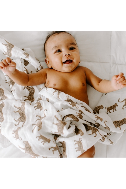 Муслиновые пеленки для новорожденных Aden&Anais, большие, набор 4, Hear me roar